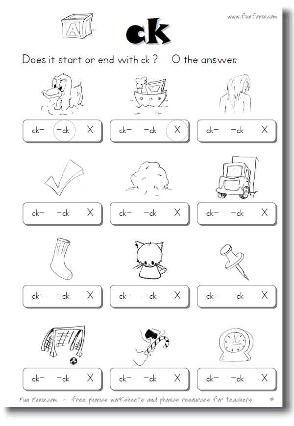 Ck Digraph Words Lesson Plans &.