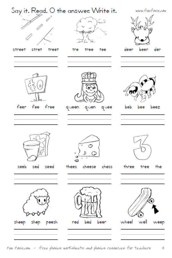 Fun Fonix Book 4: vowel digraph and dipthong worksheets