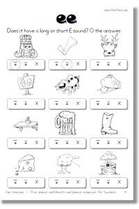 digraphs cvc and oa vowel ai, diphthongs worksheets: worksheets 4 oo,  ea,  ee, phase 2  Book