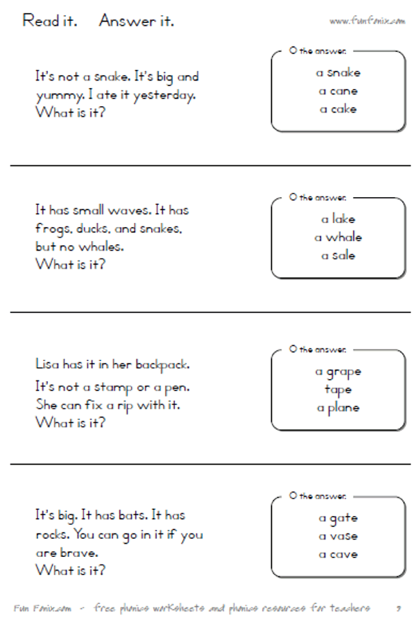 fun fonix book 3 long vowels and silent e worksheets