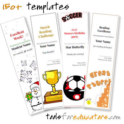 Free printable bookmarks - 150+ templates