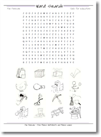 make word search puzzles with images and text