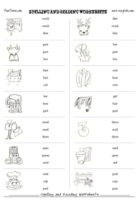 spelling worksheets for first grade